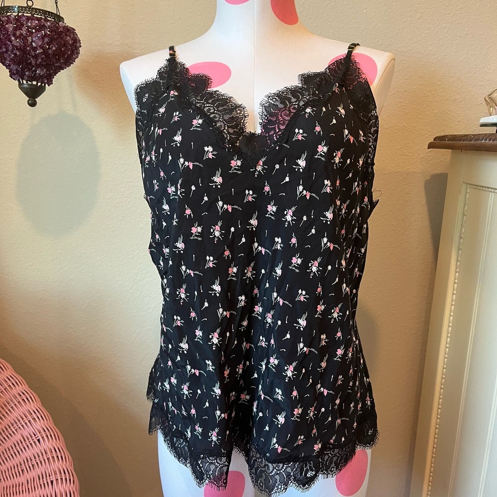 Victoria’s Secret Cami Lace Black floral print